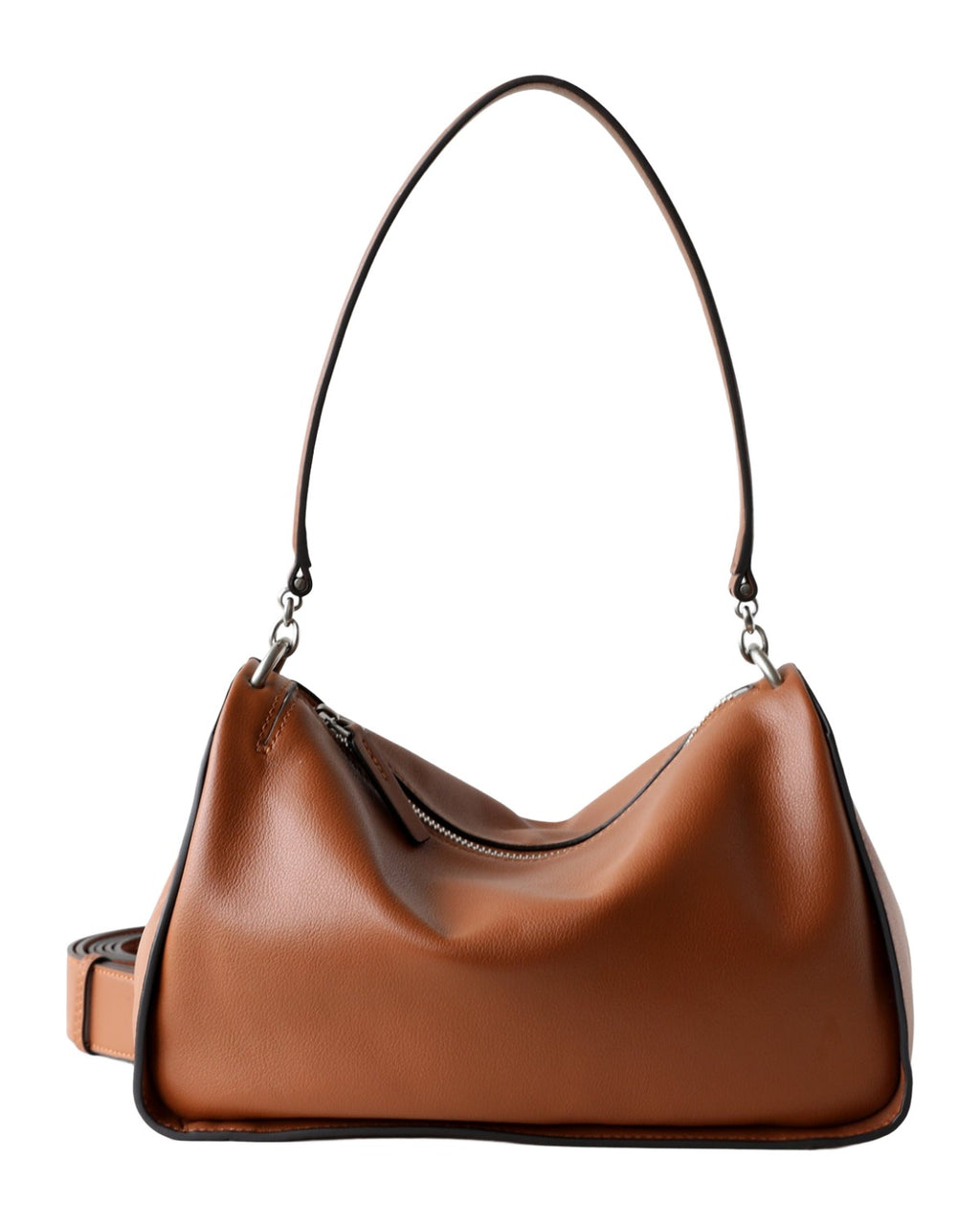 Toast-colored Casual Top-grain Leather Tote Bag photo 5