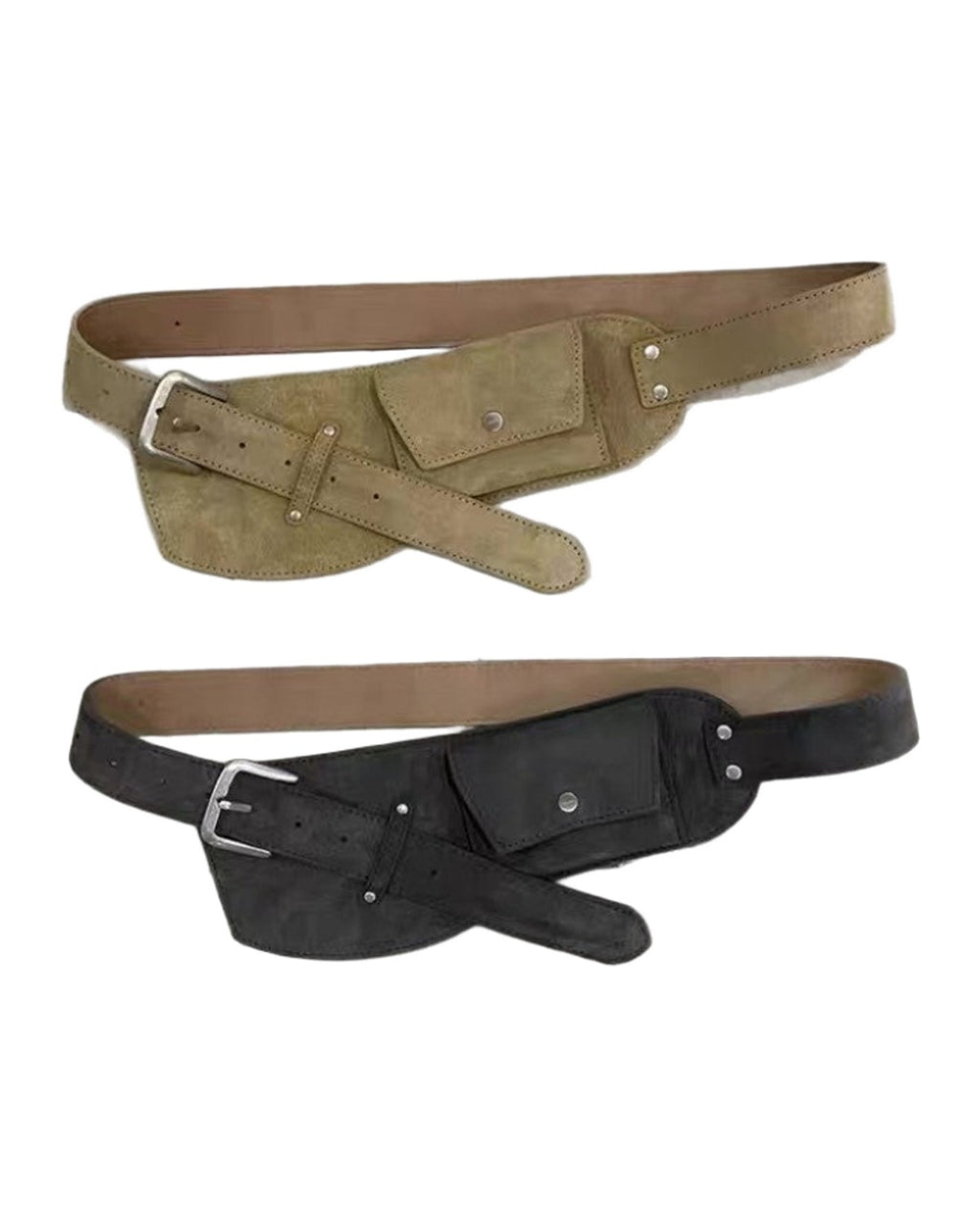 Retro Brown Suede Wide Belt photo 3