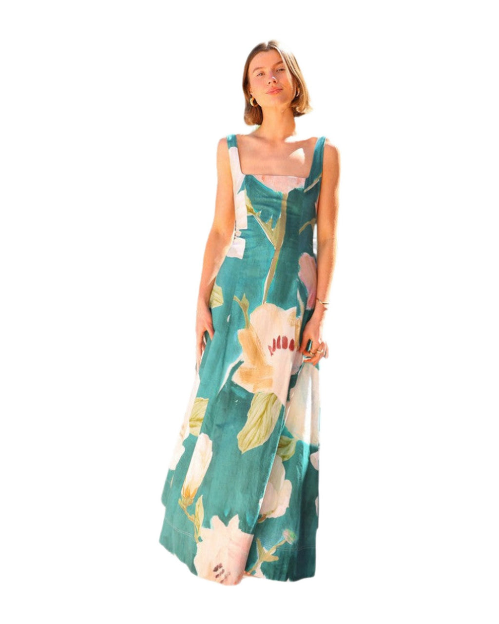 Printed Strap Slimming Maxi Dress photo 2