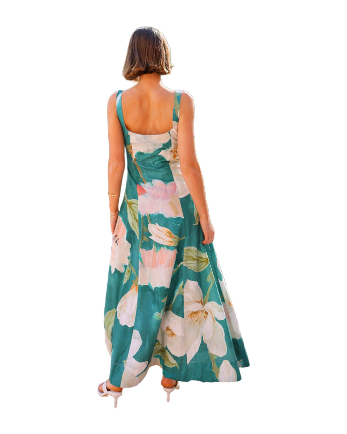 Printed Strap Slimming Maxi Dress photo 7