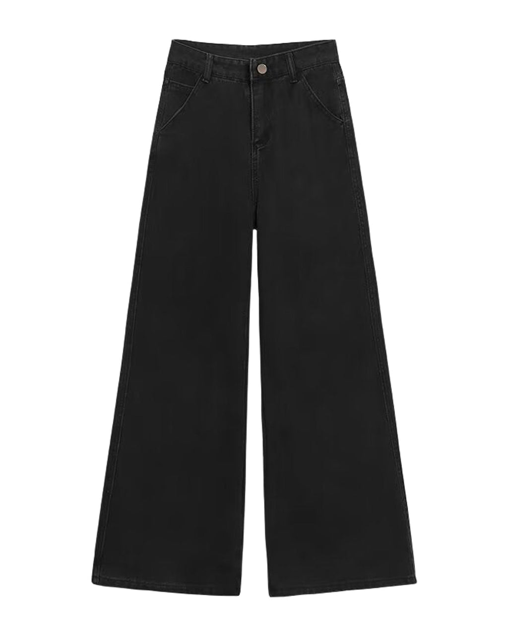 Black High Waisted Wide Leg Jeans photo 2