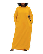 Casual Solid-color Hooded Long-sleeve Dress photo 4