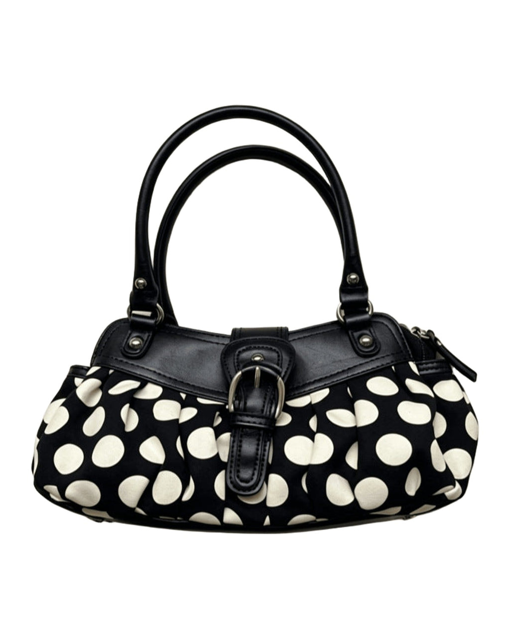 Retro Black-and-white Polka-dot Underarm Shoulder Bag photo 2