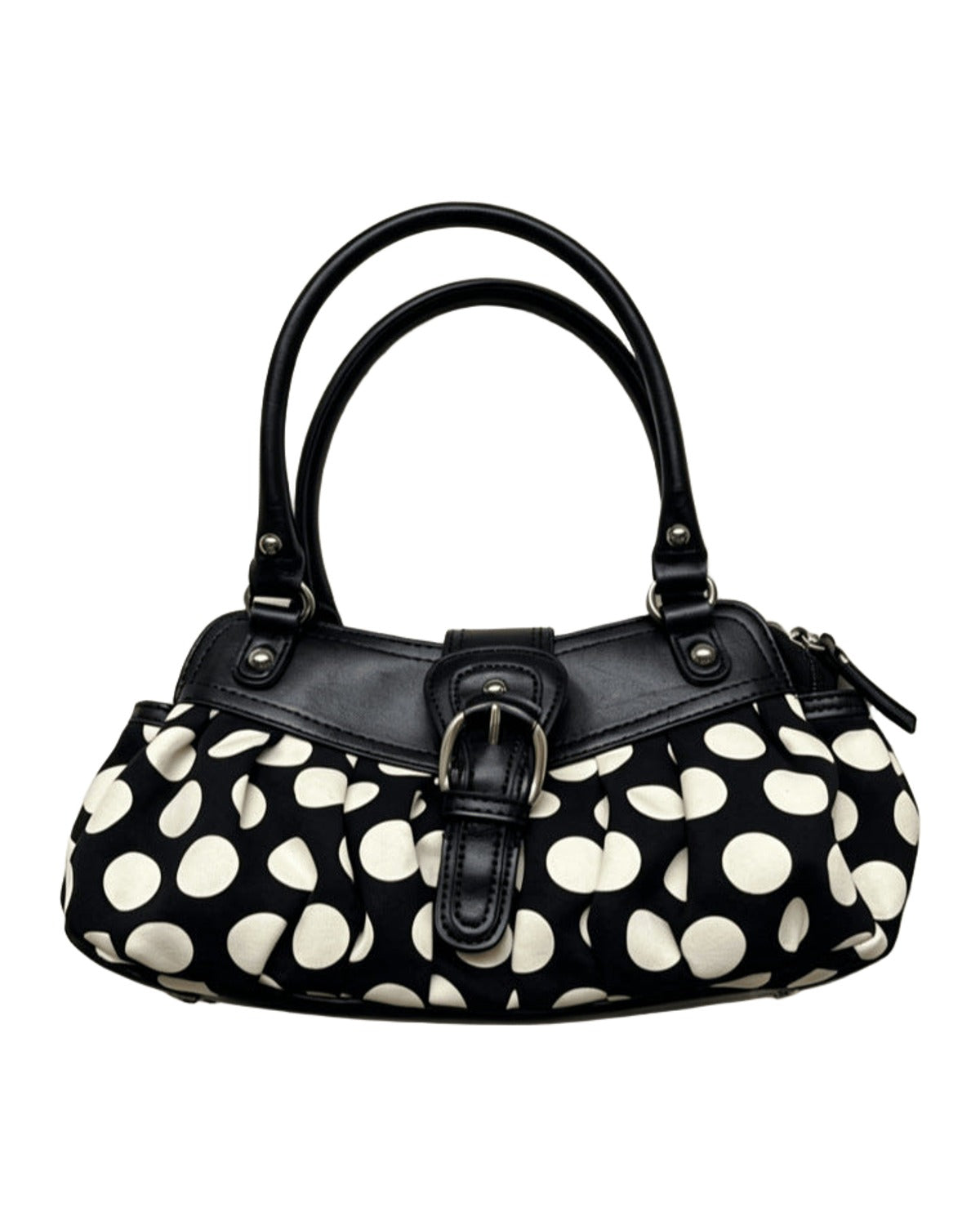 Retro Black-and-white Polka-dot Underarm Shoulder Bag photo 2