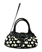 Retro Black-and-white Polka-dot Underarm Shoulder Bag photo 5