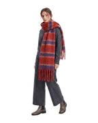 Cashmere-like Loop Yarn Chunky Ribbed Striped Scarf photo 4