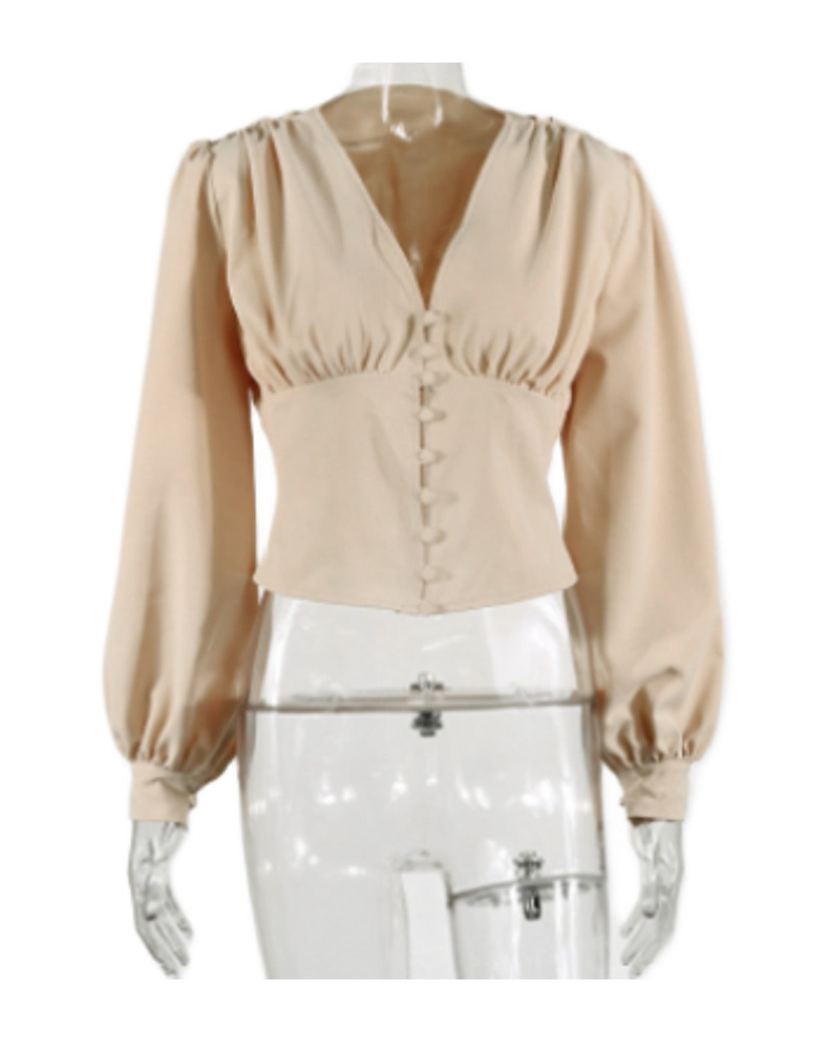 V-neck Button Long Sleeves photo 4