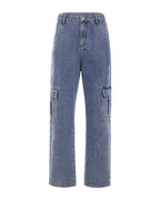Denim Straight Leg Pants photo 3