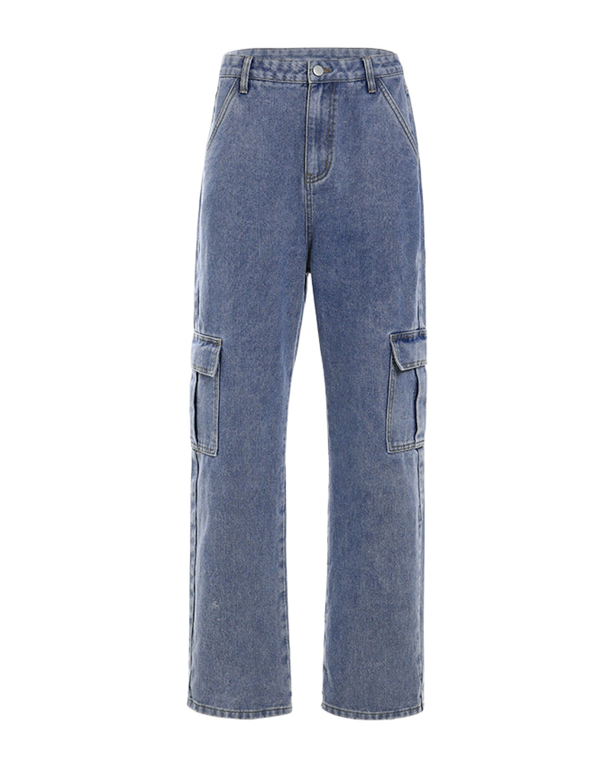 Denim Straight Leg Pants photo 3
