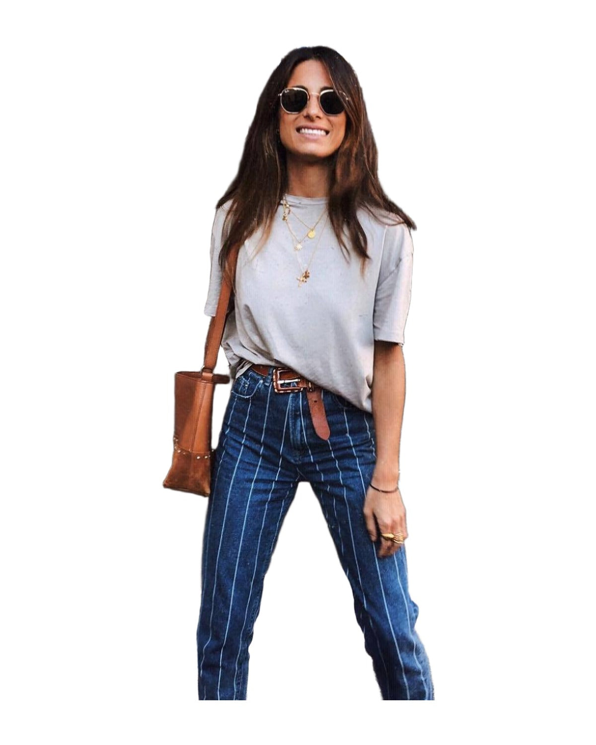 Stretch Striped Jeans photo 1