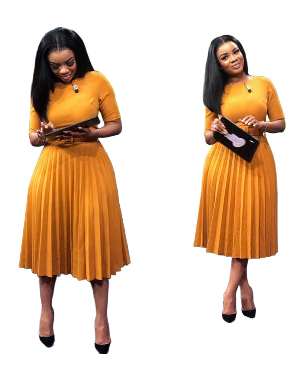 High Waist Pleated Dress photo 5