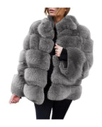 Faux Fur Stitching Jacket photo 2