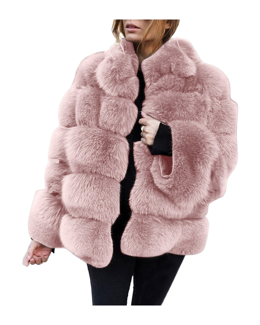 Faux Fur Stitching Jacket photo 3