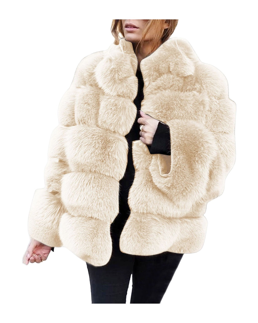 Faux Fur Stitching Jacket photo 4