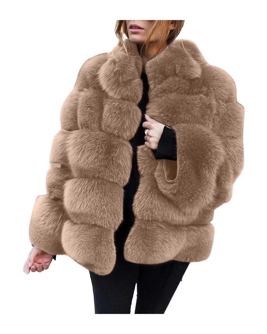 Faux Fur Stitching Jacket photo 5