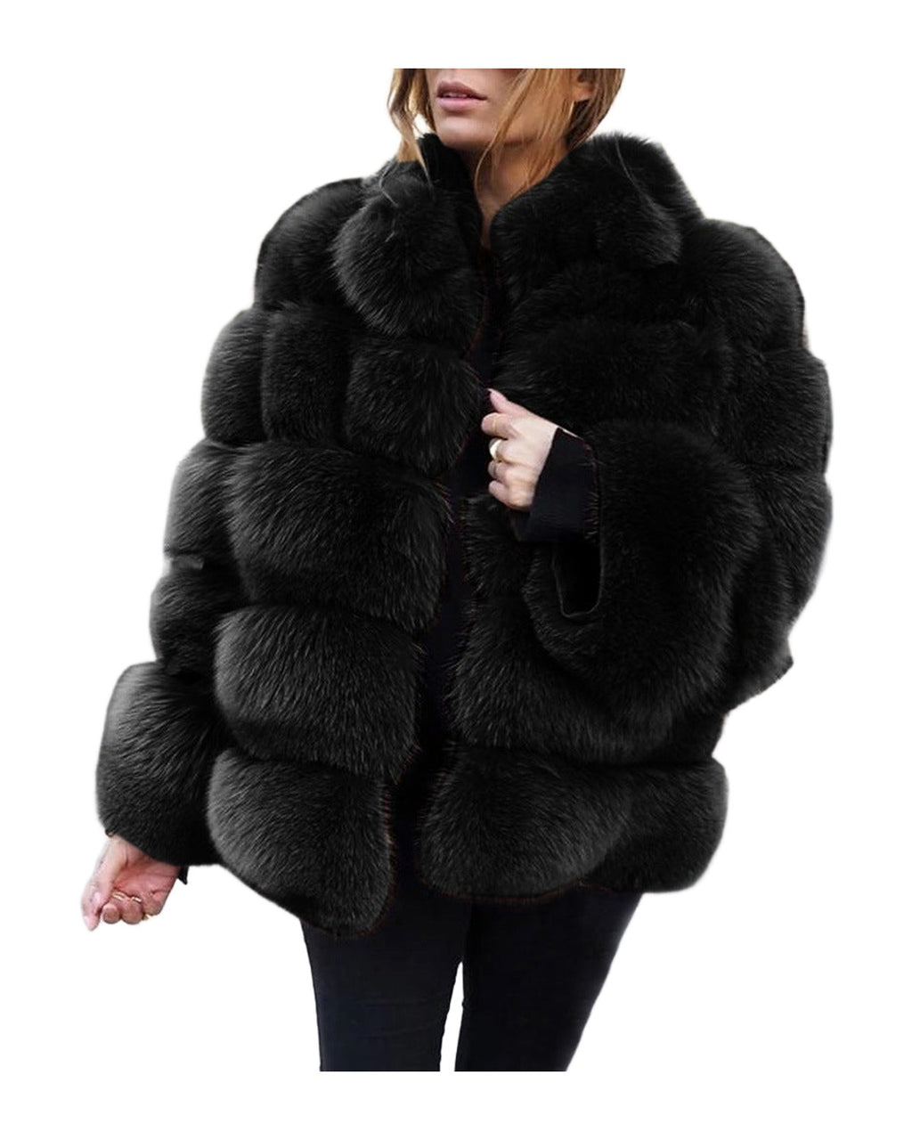 Faux Fur Stitching Jacket photo 6