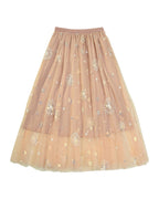 Pleated Tulle Skirt Dandelion Embroidered Long photo 5