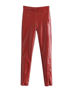 Mid-rise Faux Leather Leggings photo 3