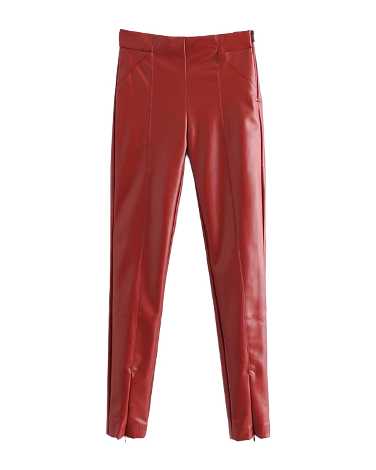 Mid-rise Faux Leather Leggings photo 3