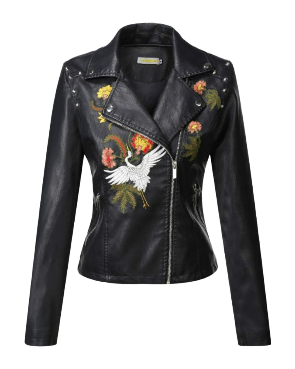 Embroidered Leather Jacket photo 2