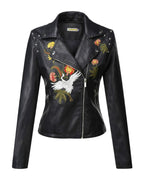 Embroidered Leather Jacket photo 2