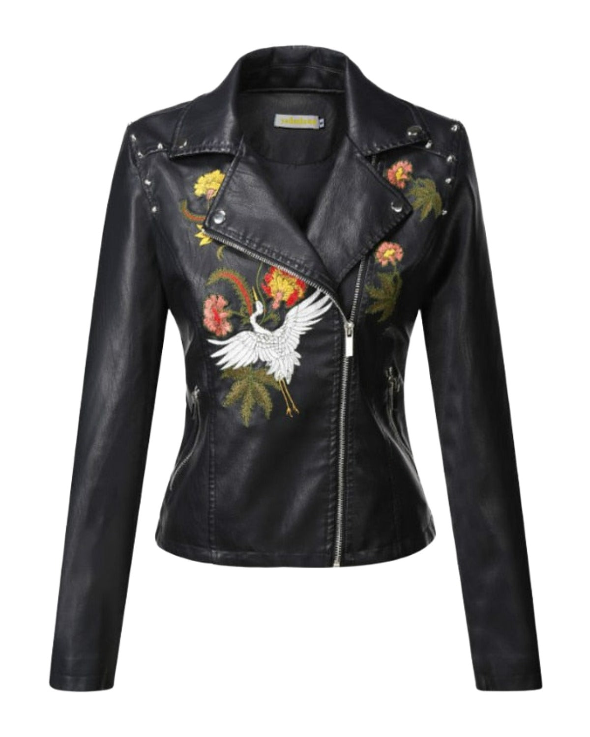 Embroidered Leather Jacket photo 2