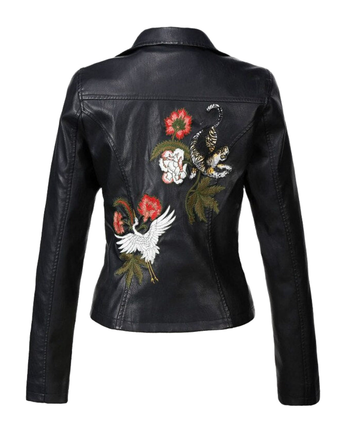 Embroidered Leather Jacket photo 3