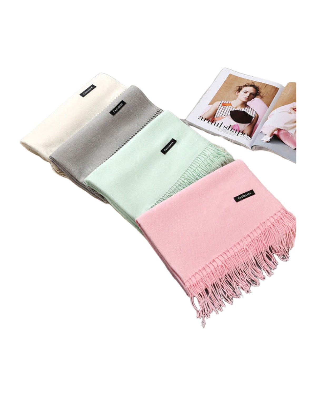 Cashmere Scarf Solid Color photo 26