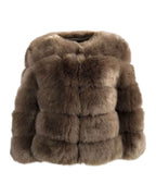Faux Furry Slim Mink Jacket Short Faux Fur Fur Coat photo 11