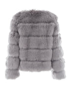 Faux Furry Slim Mink Jacket Short Faux Fur Fur Coat photo 4