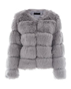 Faux Furry Slim Mink Jacket Short Faux Fur Fur Coat photo 9