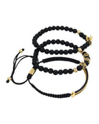 6mm Black Matte Micro-inlaid Crown Bracelet photo 4
