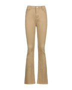 Brown High Waist Stretch Bootcut Jeans Casual Pants photo 6