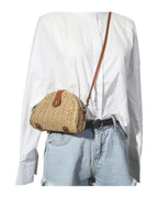 Semicircular Mini Straw Bag photo 1