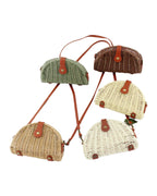 Semicircular Mini Straw Bag photo 4