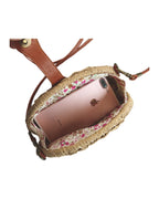 Semicircular Mini Straw Bag photo 5