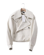 Loose Cropped Leather Jacket Motorcycle photo 2