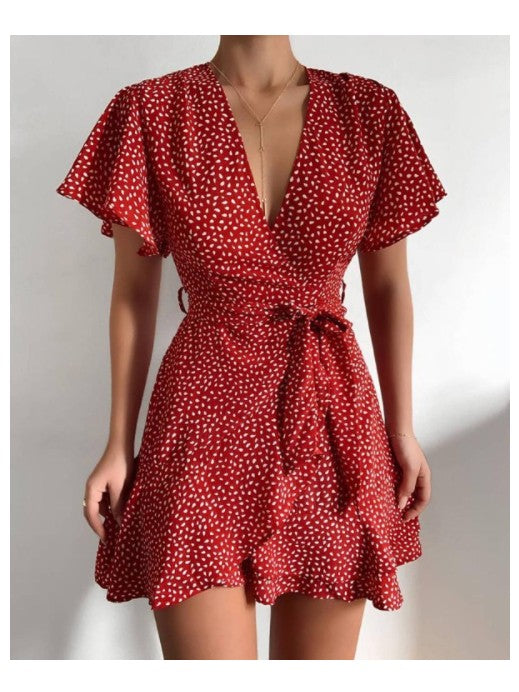 Printed Polka Dot Dress