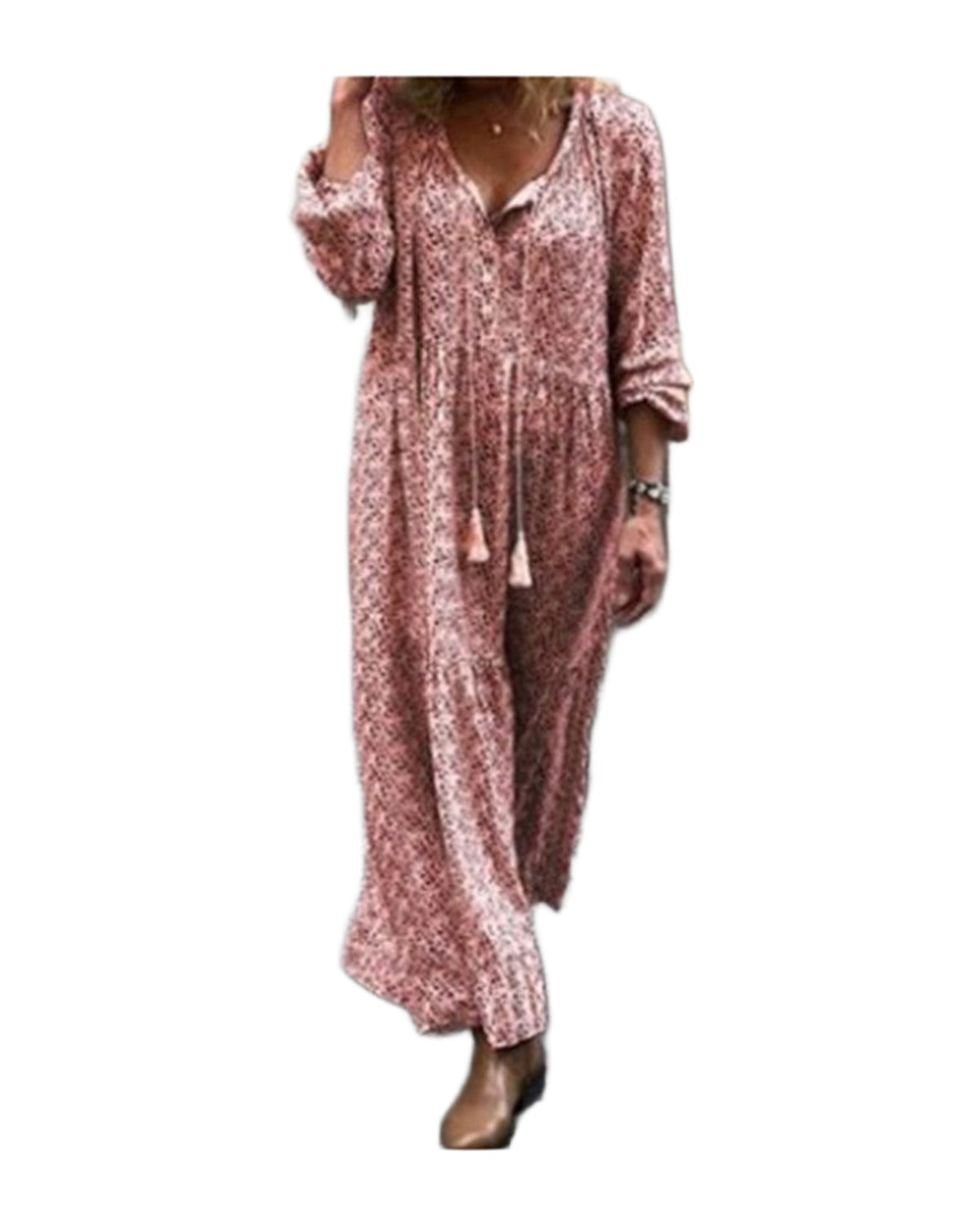 V-neck Print Maxi Dress photo 1