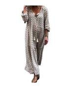 V-neck Print Maxi Dress photo 2