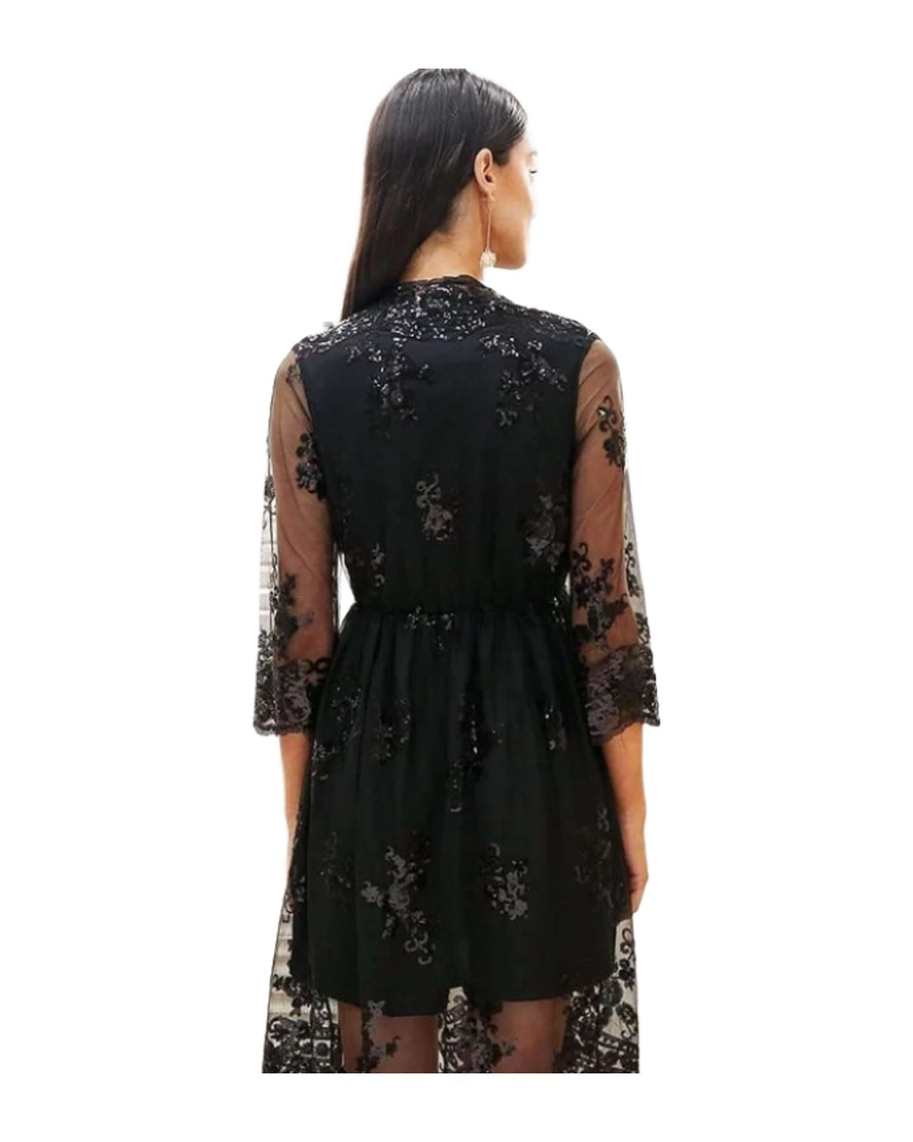 V-neck Sequined Dress photo 2