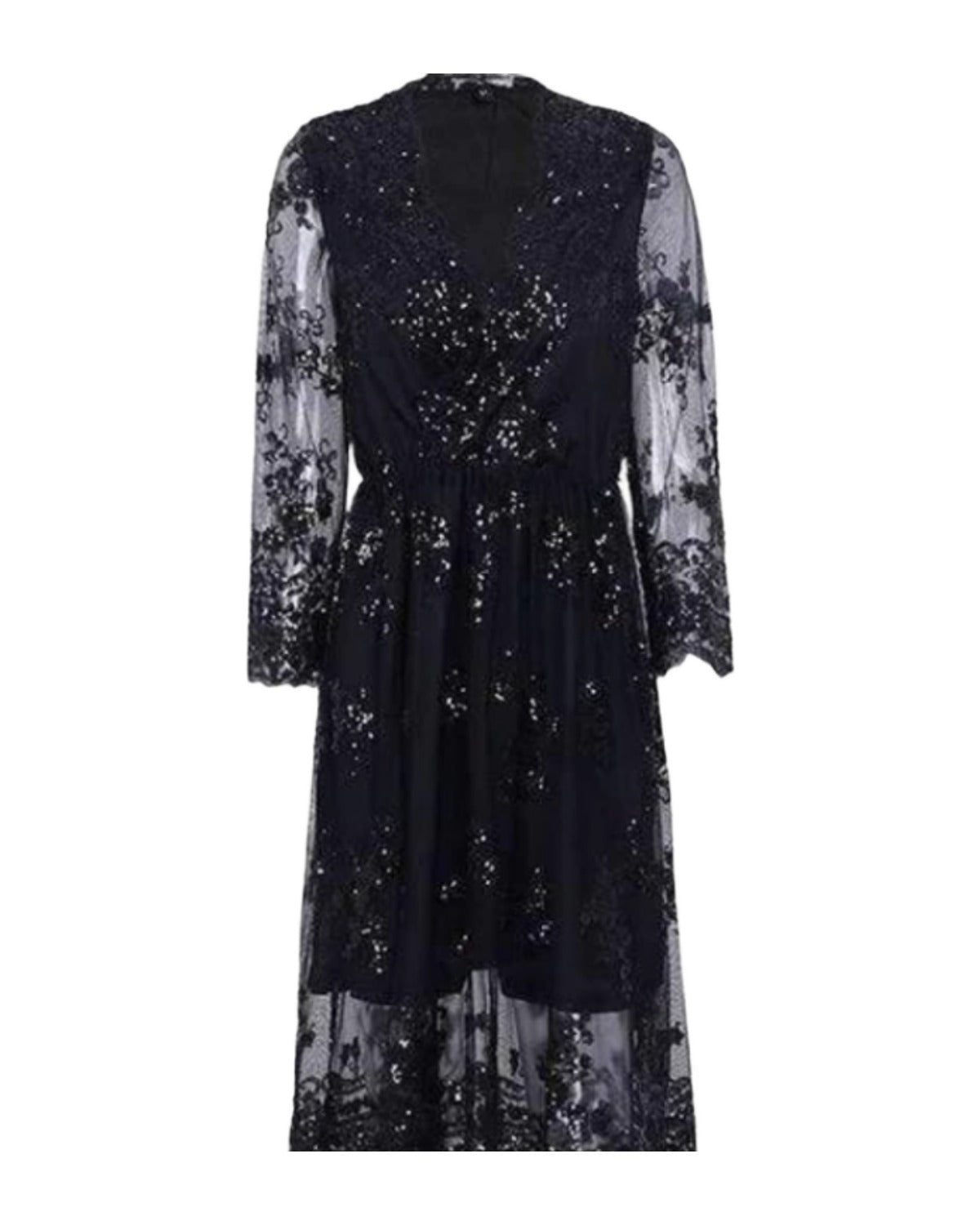 V-neck Sequined Dress photo 6
