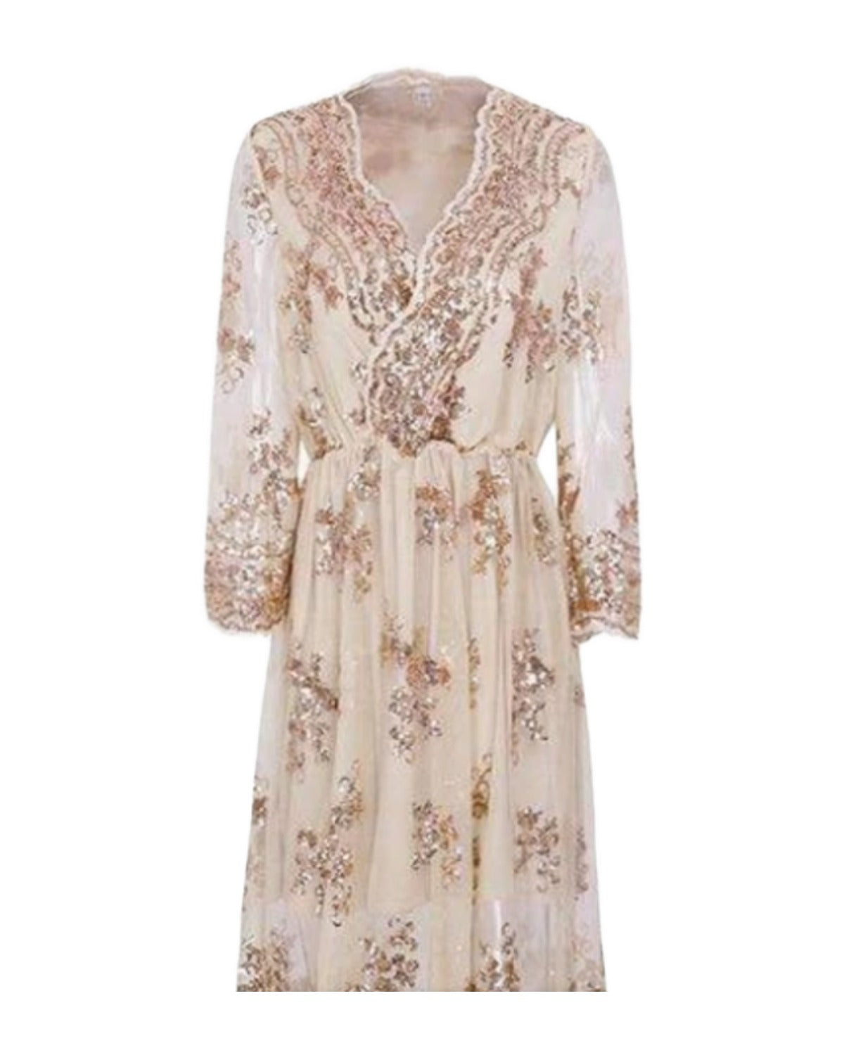 V-neck Sequined Dress photo 8