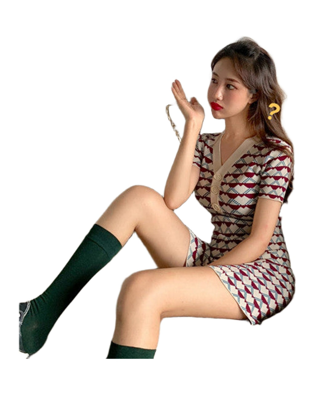 Short Sleeve Knitted Dress photo 2
