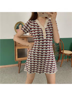 Short Sleeve Knitted Dress