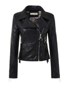 Leather Coats Motorcycle Jacket Black Outerwear Pu photo 2