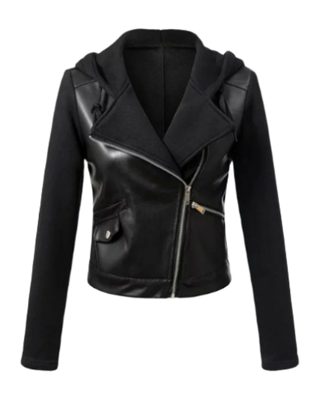 Leather Coats Motorcycle Jacket Black Outerwear Pu photo 3