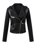 Leather Coats Motorcycle Jacket Black Outerwear Pu photo 3