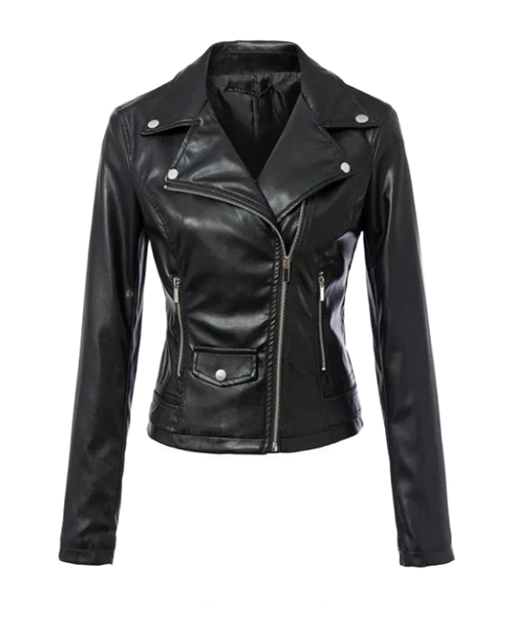 Leather Coats Motorcycle Jacket Black Outerwear Pu photo 4