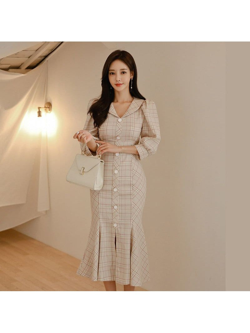 V-neck Ruffle Dress